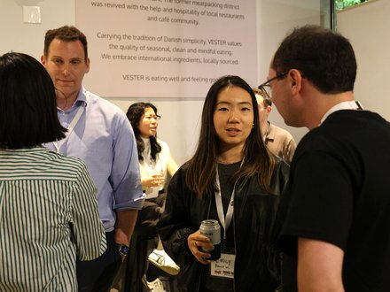 Founders and investors at the reception afterwards